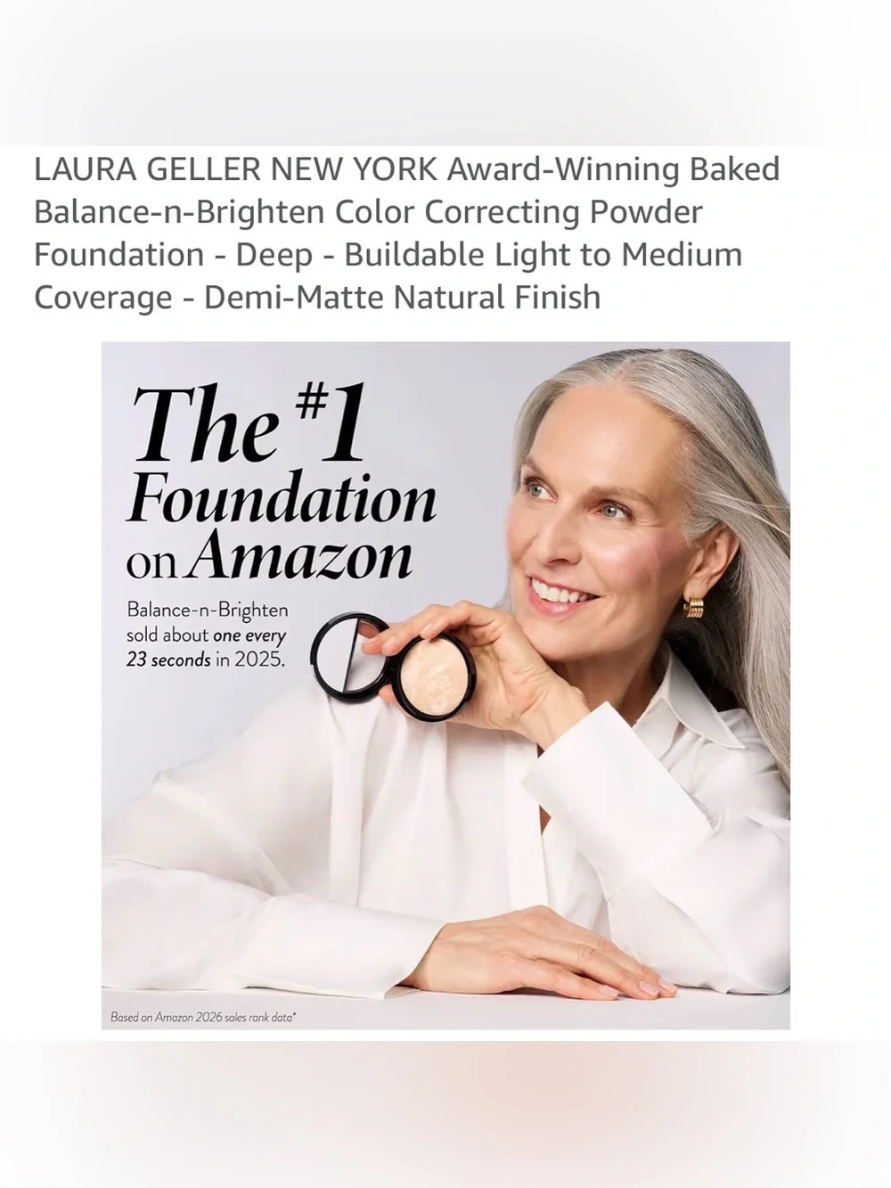 Laura Geller Baked Balance-n-Brighten Foundation - Brown Marble Deep or Tan